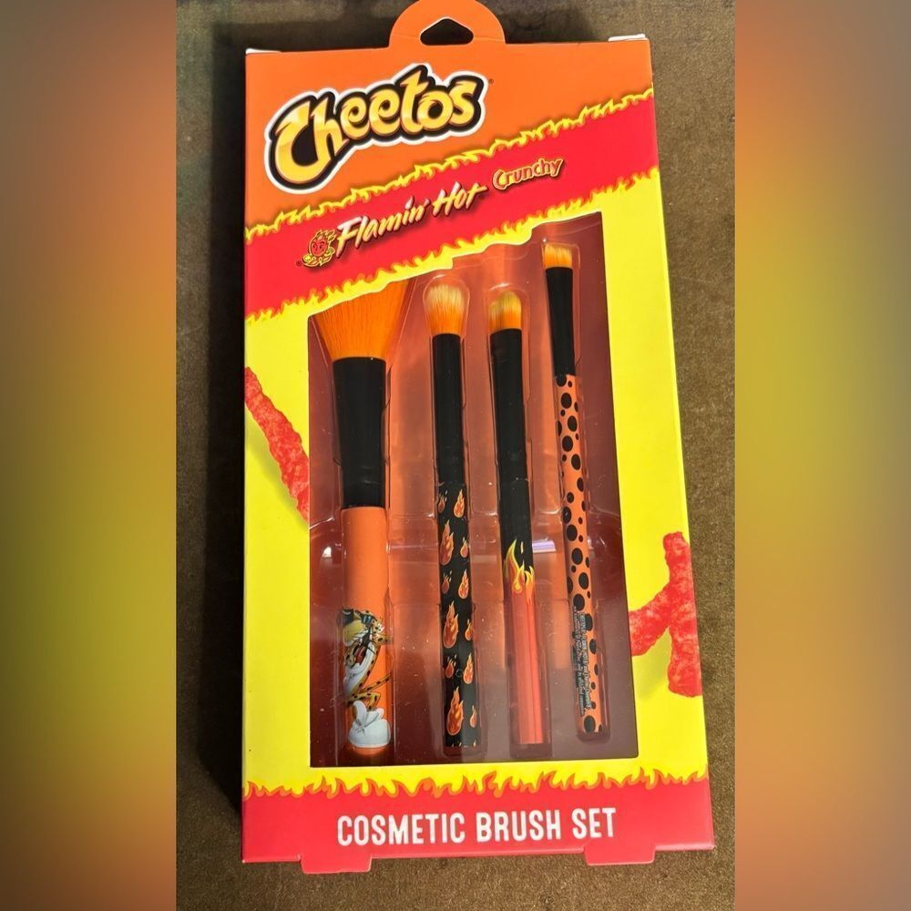New Flamin' Hot Cheetos 4PC Cosmetic Brush Set